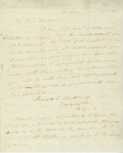 Letter from Edmund Quincy to Erasmus Darwin Hudson