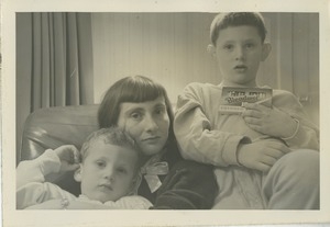 Unidentified woman and children