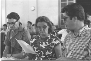 British correspondents in Saigon, BBC man, Daily Telegraph Clare Hollingworth, Melbourne Herald Garry Barker.