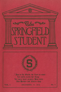 The Springfield Student (vol. 3, no. 3), December 15, 1912