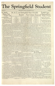 The Springfield Student (vol. 16, no. 09) November 26, 1925