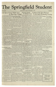 The Springfield Student (vol. 19, no. 09) December 7, 1928