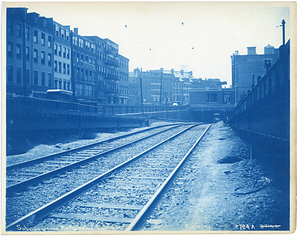 Subway incline North Station looking southerly