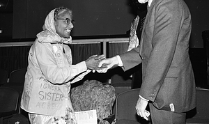 An unknown woman at the Strand Theatre