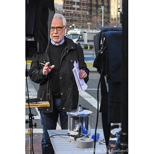 Wolf Blitzer reporting from Copley Square with pressure cooker