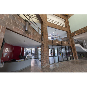 Harriet Tubman House front desk area and entrance vestibule on Columbus Avenue facing northwest