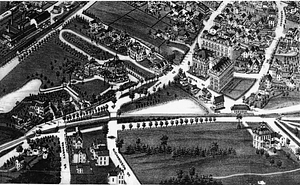 Aerial drawing of Cyrus Wakefield Estate, Wakefield, Mass.