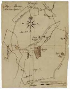 Manuscript map of Sharon, circa 1784