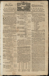 The Boston-Gazette, and Country Journal, 23 March 1767