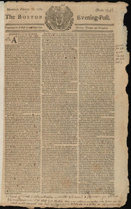 The Boston Evening-Post, 20 February 1769