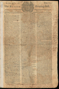 The Boston Evening-Post, 23 April 1770