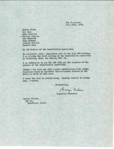 Letter from George Wilson to Members of the American Newspaper Guild Constitution Commission