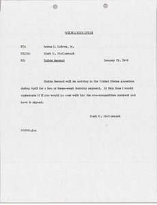 Memorandum from Mark H. McCormack to Arthur J. Lafave Jr.