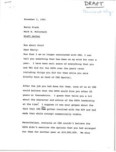 Memorandum from Mark H. McCormack to Barry Frank