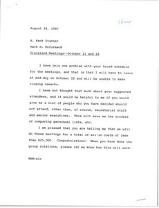 Memorandum from Mark H. McCormack to H. Kent Stanner