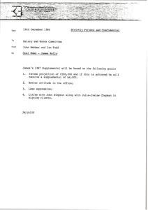 Memorandum from John Webber and Ian Todd to salary and bonus committee