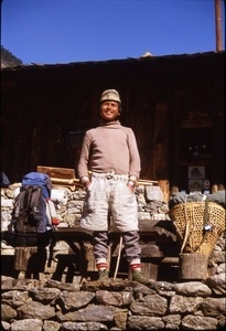 Our porter, Rai, in Junbesi, on Everest trek
