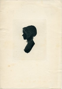 Silhouette of unidentified woman