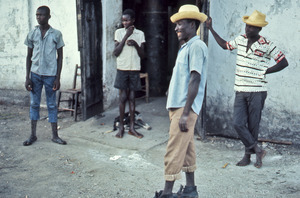 Smiling man with shoes