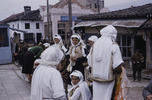 Peasant women selling at Skopje market