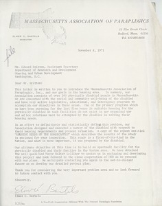 Letter from Elmer C. Bartels to Edward Britton