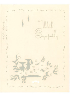 Greeting card from Lillie Maie Hubbard to W. E. B. Du Bois