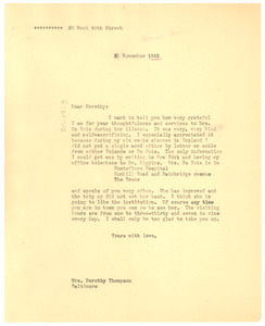 Letter from W. E. B. Du Bois to Dorothy Thompson
