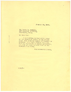 Letter from W. E. B. Du Bois to Perry B. Jackson