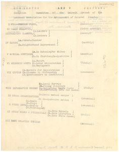 Suggested Program of the N.A.A.C.P. Detroit Branch Education Committee, 1930