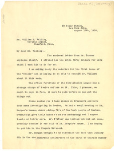 Letter from Frances Blascoer to W. E. B. Du Bois