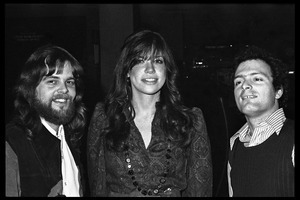 Stu Werbin, Carly Simon, and Al Perry at Elektra Records party (l. to r.)