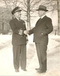 President Best and Captain J. S. Rooney (1945)
