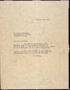 Letter to Naismith from Draper (February 19, 1932)