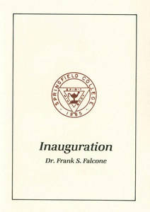 Dr. Frank S. Falcone Inauguration invitation(1985)