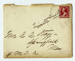 Envelope to letter to Amos Alonzo Stagg from Trinity College dated September 11, 1891