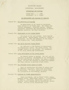 The Development and Problems of Penology Syllabus (1940)