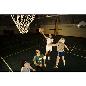 Group of players in a basketball game