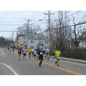 Marathon Runners Near Mile 6 in Framingham