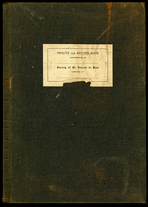 Saint Vincent de Paul Society Record Book (1939-1943)