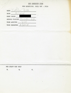 Citywide Coordinating Council daily monitoring report for Charlestown High School by Kathleen Field, 1975 September 16