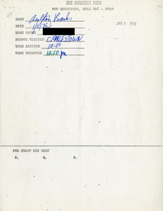 Citywide Coordinating Council daily monitoring report for Charlestown High School by Anthony Banks, 1976 January 5
