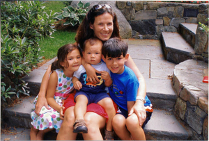 Fleur Pang with her children