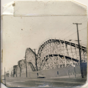 Picture of Revere Beach roller coaster from Ocean Avenue