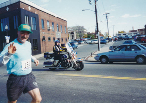 Hyde Park road race--my brother John