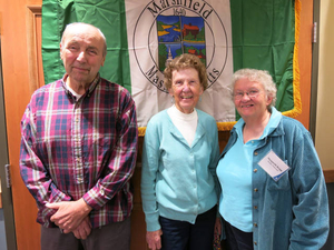 Marguerite Krupp, Ann Melia and Jerry Melia at the Marshfield Mass. Memories Road Show