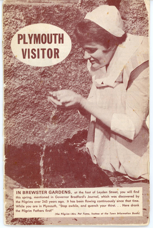 On the cover of 'Plymouth Visitor'