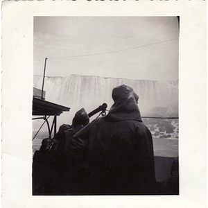 Reverend Dr. Wm. Frederick Fisher observes at the Niagara Falls