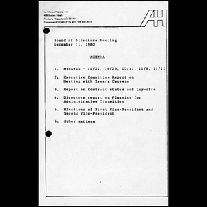 Meeting materials for December 11, 1980.