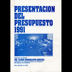 Presentacion del presupuesto 1991.