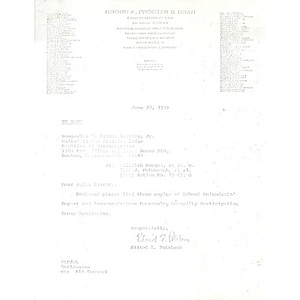 Letter, Judge Garrity, June 22, 1979.